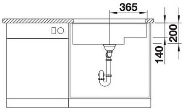 Мийка Blanco SUBLINE 700-U Level 523545