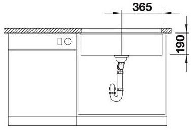 Мийка Blanco SUBLINE 700-U 523444