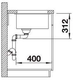 Мийка Blanco SUBLINE 700-U 523444