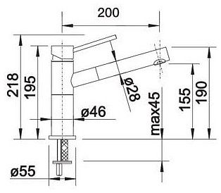 Змішувач Blanco ALTA-S Compact 518809
