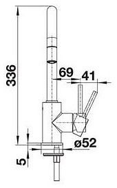 Змішувач Blanco MIDA-S 521456