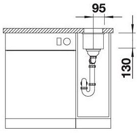 Мийка Blanco SUBLINE 160-U 523397