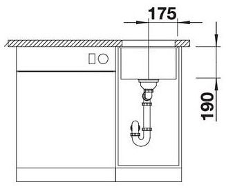 Мийка Blanco SUBLINE 320-U 523407