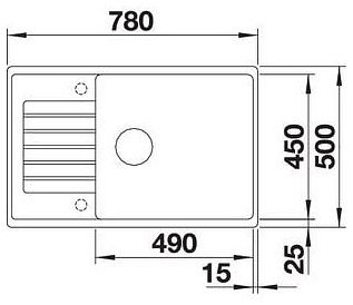 Мийка Blanco ZIA XL 6 S COMPACT 523278