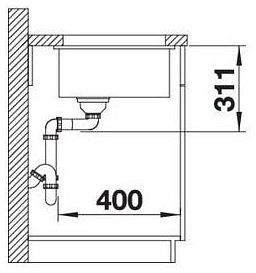 Мийка Blanco SUBLINE 500-U кераміка 523739