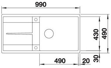 Мийка Blanco METRA XL 6 S-F 519150