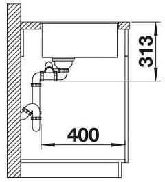 Мийка Blanco SUBLINE 340/160-F 523573
