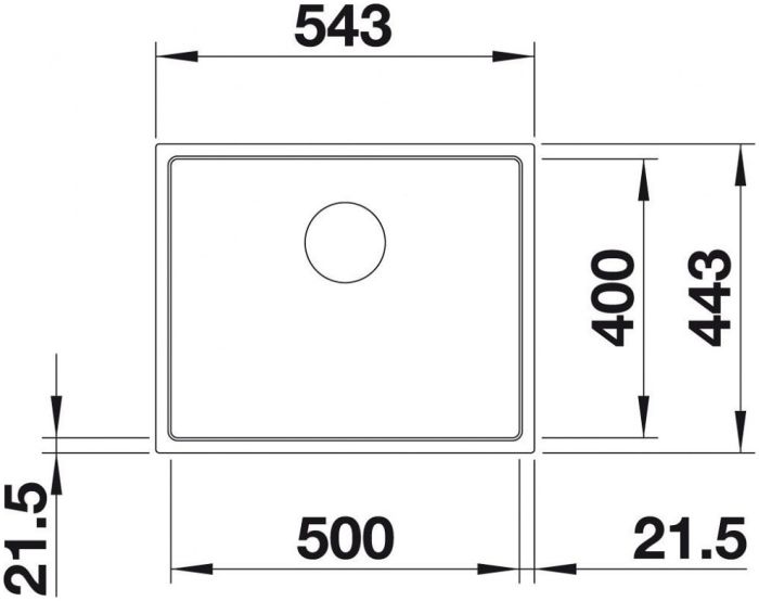 Мийка Blanco SUBLINE 500-IF SteelFrame 524110