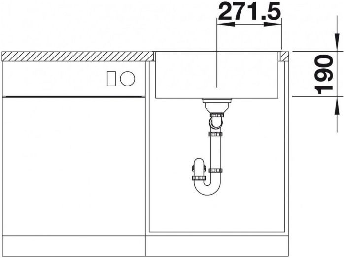 Мийка Blanco SUBLINE 500-IF SteelFrame 524110