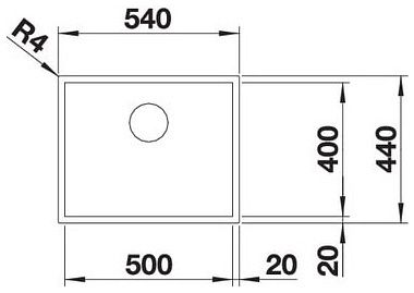 Мийка Blanco ZEROX 500-IF 523098