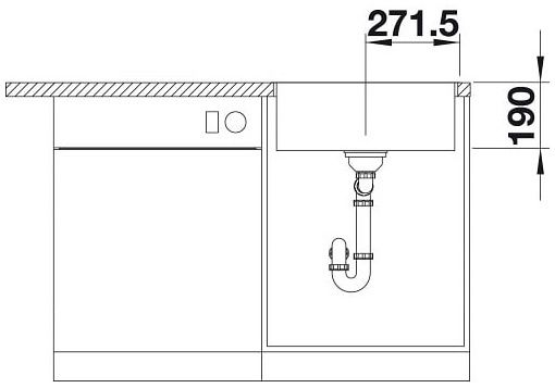 Мийка Blanco SUBLINE 500-IF/A SteelFrame 524112