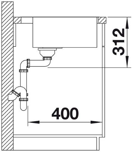 Мийка Blanco SUBLINE 500-IF/A SteelFrame 524112