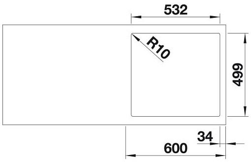 Мийка Blanco SUBLINE 500-IF/A SteelFrame 524112