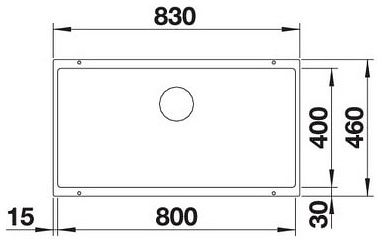 Мийка Blanco SUBLINE 800-U 523143