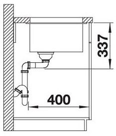 Мийка Blanco SUBLINE 800-U 523143