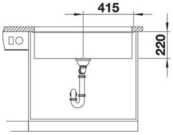 Мийка Blanco SUBLINE 800-U 523148