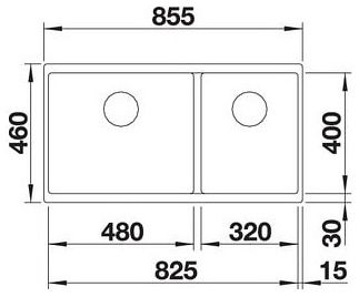 Мийка Blanco SUBLINE 480/320-U 523588