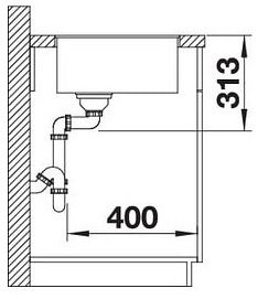 Мийка Blanco SUBLINE 400-F 523496