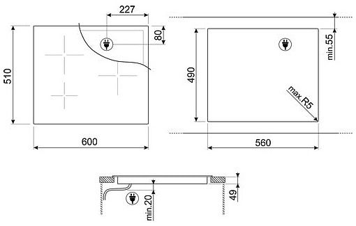 Варильна поверхня Smeg SI2M7643D