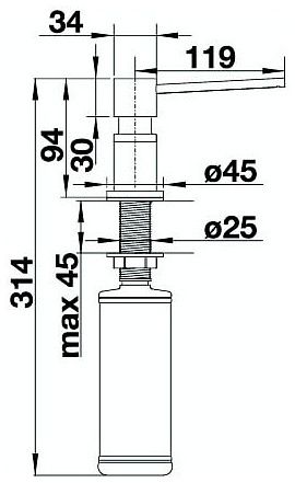 Дозатор Blanco LATO 525811