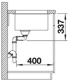 Мийка Blanco SUBLINE 480/320-U 525993