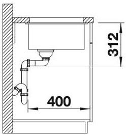 Мийка Blanco SUBLINE 700-U 526001