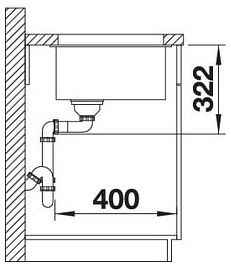 Мийка Blanco SUBLINE 700-U Level 526004