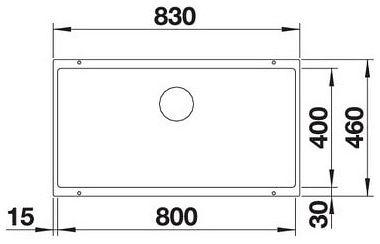 Мийка Blanco SUBLINE 800-U 526005