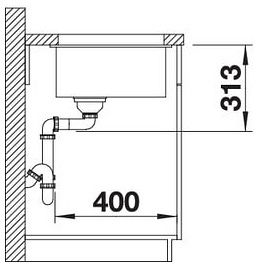 Мийка Blanco SUBLINE 320-U 525983