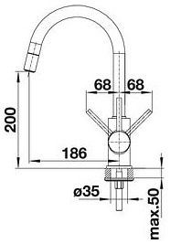 Змішувач Blanco MIDA-S 526146