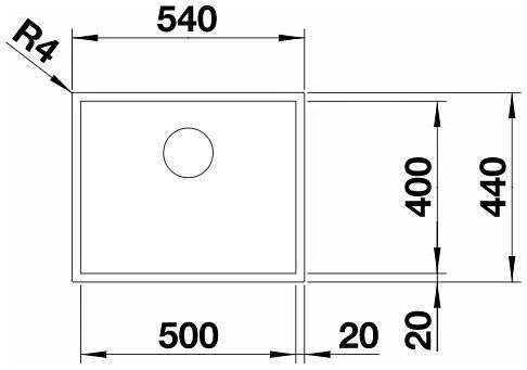 Мийка Blanco ZEROX 500-U 526243