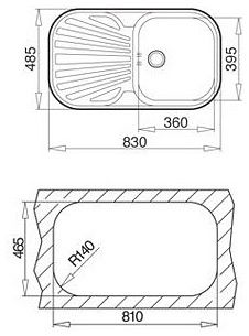 Мийка Teka Stylo 1B 1D 10107021