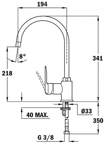 Змішувач Teka IN 995 Inca White 53995120FW