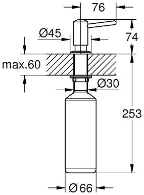 Дозатор GROHE Contemporary 40536DC0