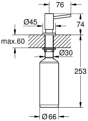 Дозатор GROHE Cosmopolitan 40535DC0