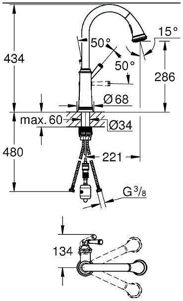 Змішувач GROHE Gloucester 30422000