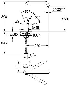 Змішувач GROHE Essence 30269A00