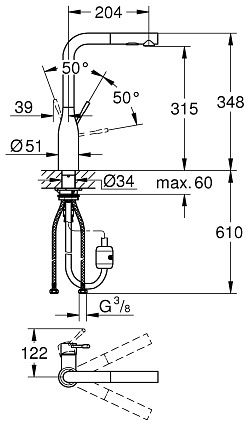 Змішувач GROHE Essence 30270BE0