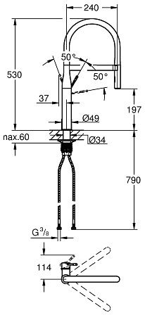 Змішувач GROHE Essence 30294GN0