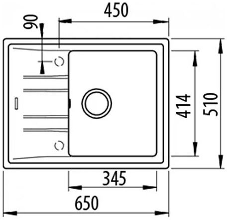 Мийка Teka STONE 45 B-TG 1 B 1 D 115330042