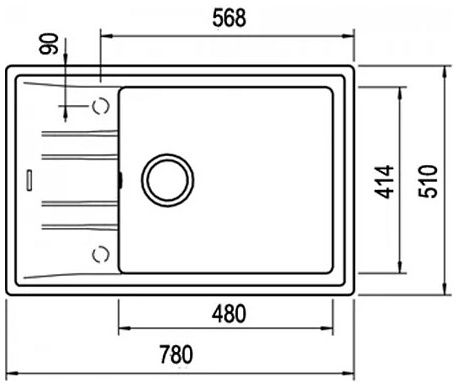 Мийка Teka STONE 60 S-TG 1 B 1 D 115330030