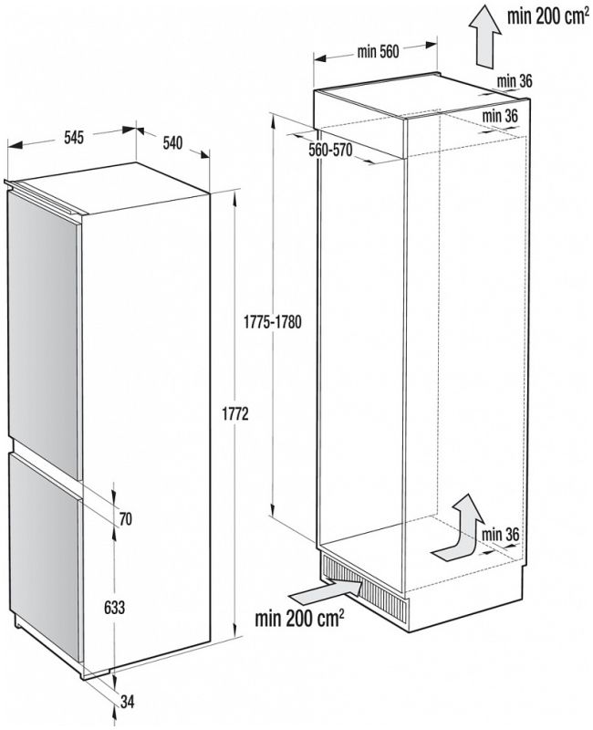 Холодильник Gorenje RKI4182E1