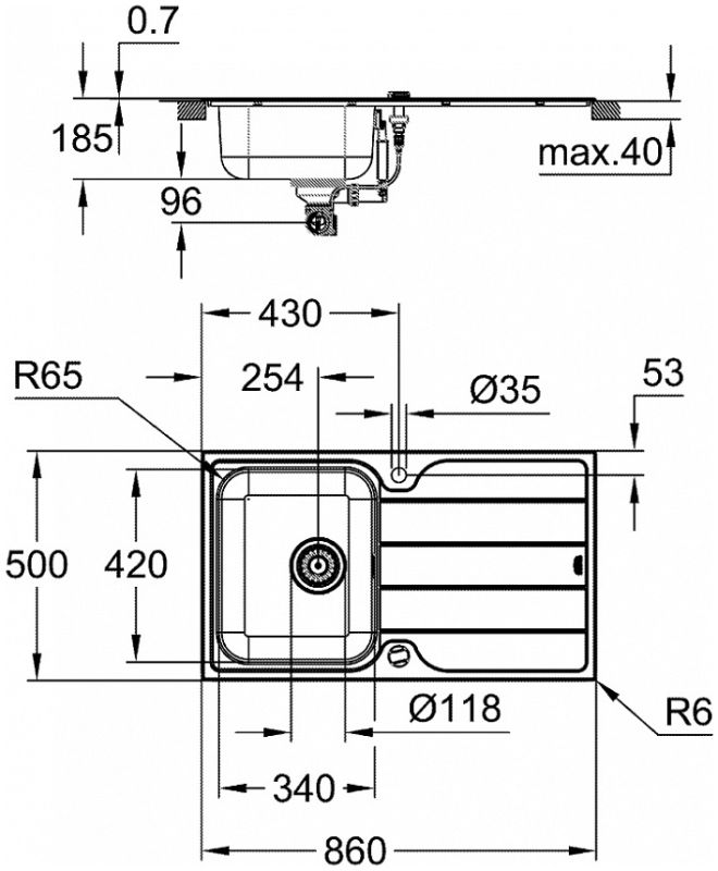 Мийка GROHE 31573 SD 1