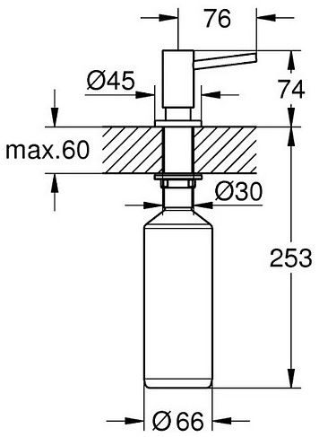 Дозатор GROHE Cosmopolitan 40535AL0