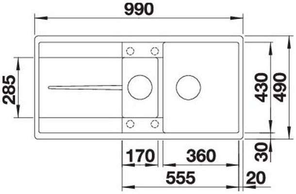 Мийка Blanco METRA 6 S-F 527118
