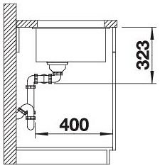 Мийка Blanco SUBLINE 350/350-U 527164