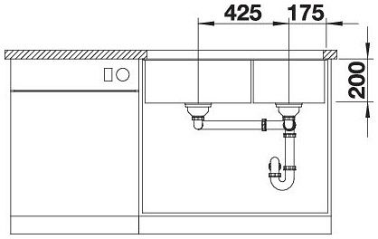 Мийка Blanco SUBLINE 480/320-U 527168