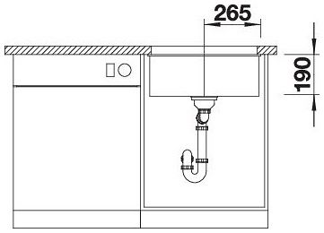 Мийка Blanco SUBLINE 500-U 527170