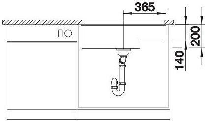 Мийка Blanco SUBLINE 700-U Level 527172