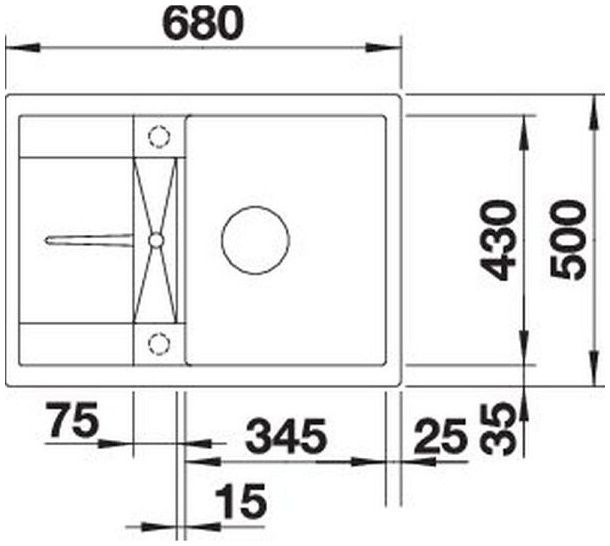 Мийка Blanco METRA 45 S Compact 527285